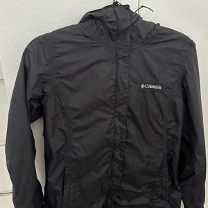 Columbia Women's Arcadia II Waterproof Black Packable Lightweight Rain Jacket